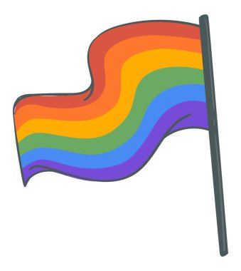 Direkte gökkuşağı renkli bayrak, lgbt gurur desteği