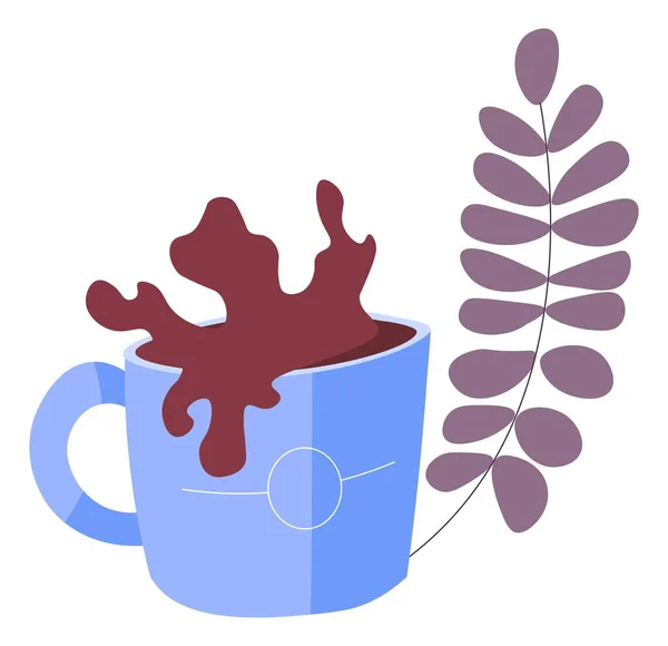 Κύπελλο του καφέ ή ζεστή σοκολάτα, πιτσιλιές διάνυσμα — Διανυσματικό Αρχείο
