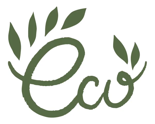 Eco-friendly and natural product label or emblem — 스톡 벡터