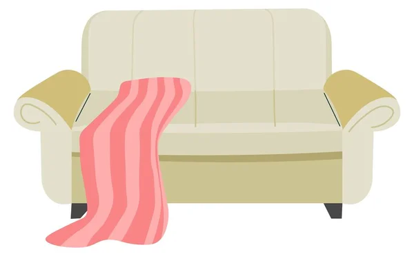 软毯装饰沙发或扶手椅 — 图库矢量图片