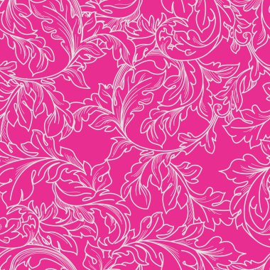 Barok çiçek desenli.