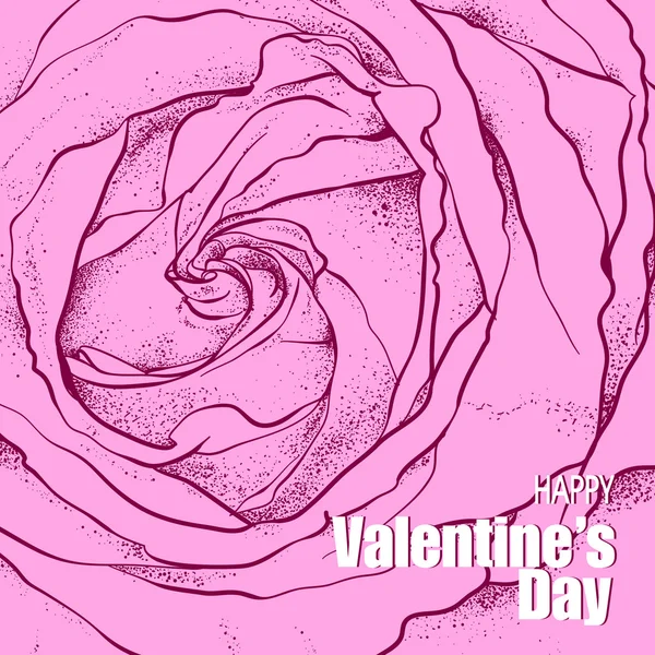 Valentinstag Design mit Rose — Stockvektor