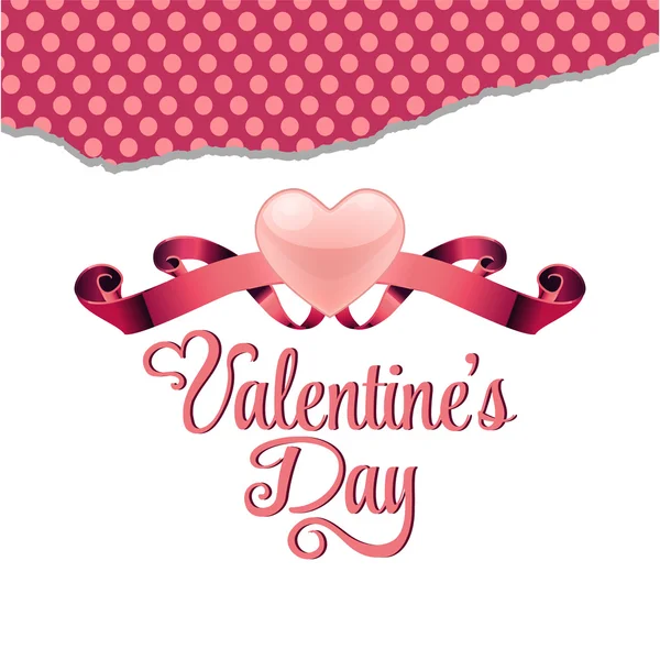 Carte de vœux lettrage Saint-Valentin — Image vectorielle