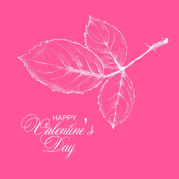 Design di San Valentino con rosa — Vettoriale Stock