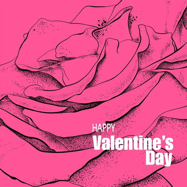 День святого Валентина дизайн с розой — стоковый вектор