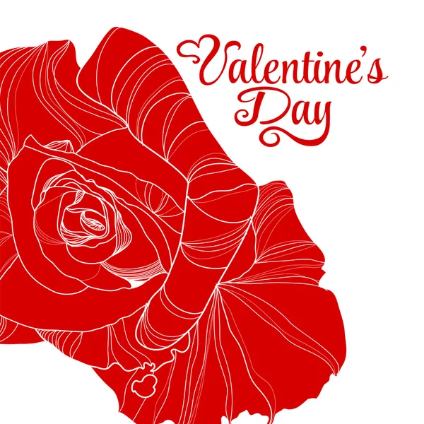 Valentinky den design s růží — Stockový vektor
