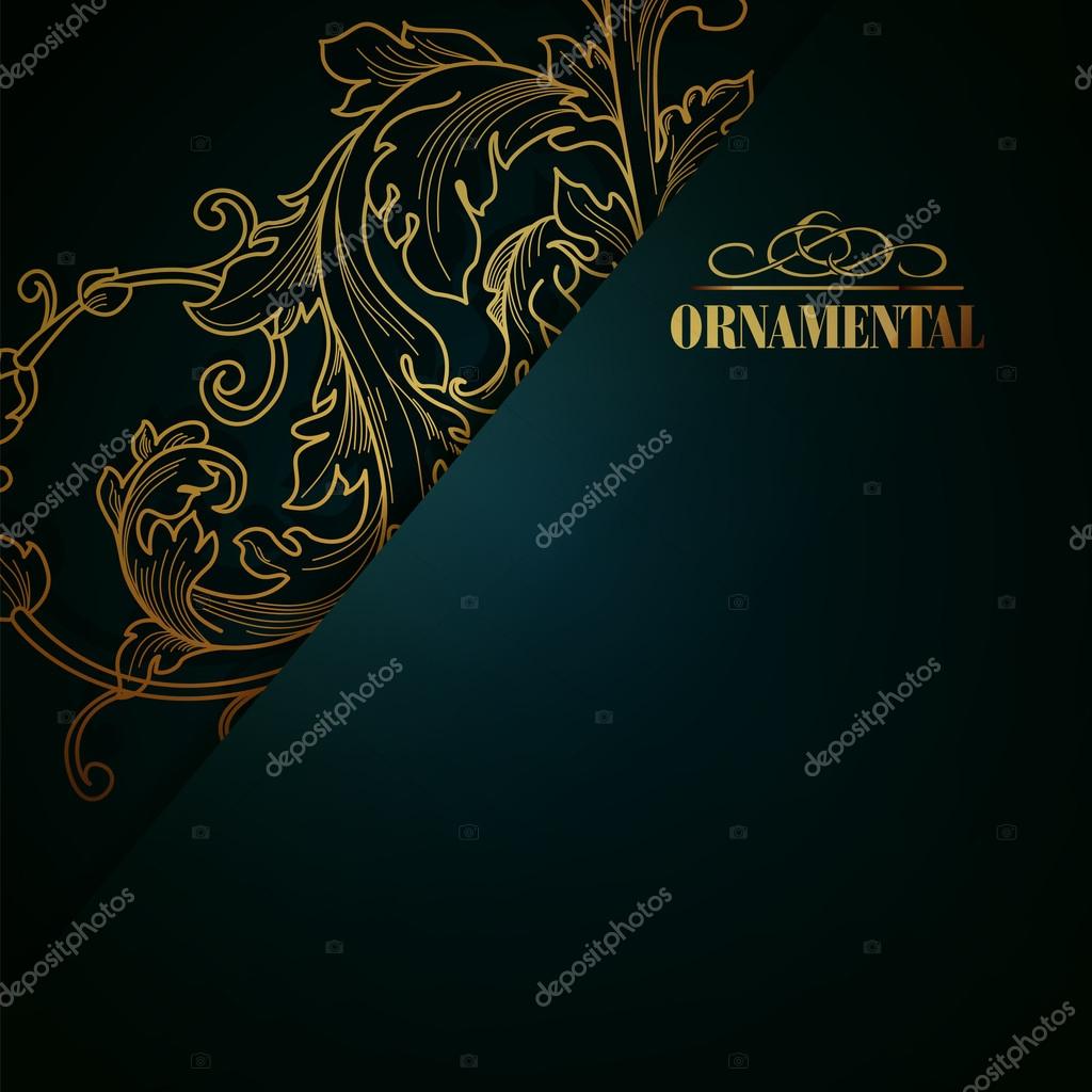 Beautiful elegant background with lace floral ornament and place for text.  Designl elements, ornate background. Vector illustration. Stock Vector  Image by ©Sonulkaster #62863319