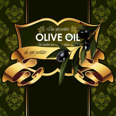 Zeytin dalı ile altın dekoratif tasarım