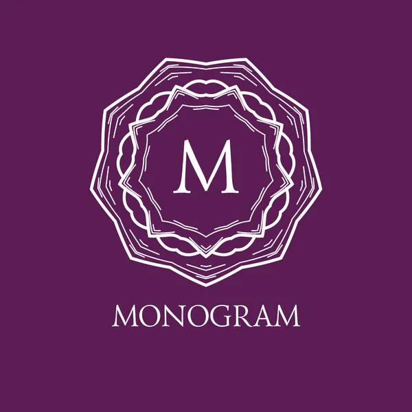 Modèle de conception de monogramme avec lettres — Image vectorielle