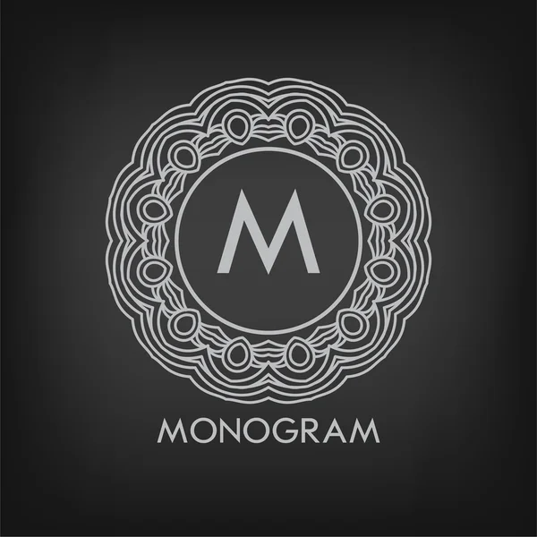 Monogram ontwerpsjabloon met letters — Stockvector