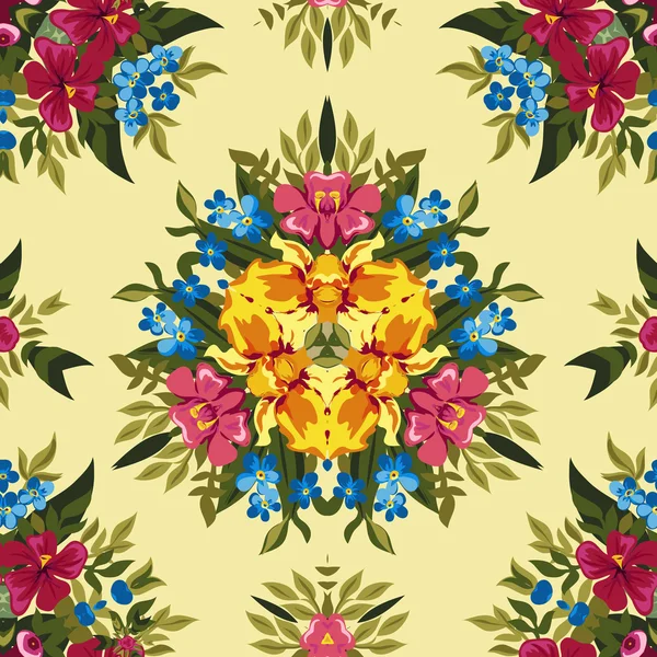 Floral abstrato boho padrão fundo —  Vetores de Stock