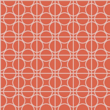 Kalın dairesel şekiller yapılandırılmış retro ızgara şeklinde dizilmiş. Tekstil duvar kağıdı kırtasiyesi ve dekor için kusursuz vektör deseni.