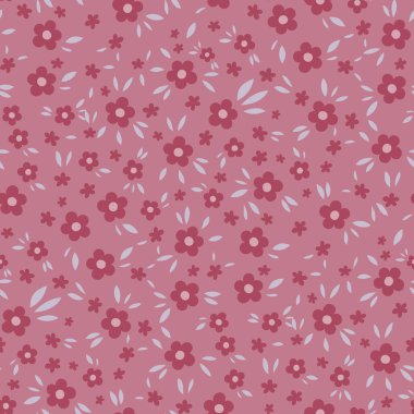 Neşeli duvar kâğıdı, çocuk yatağı ve el işi kumaşı için pembeye sarılmış neşeli çiçekler..