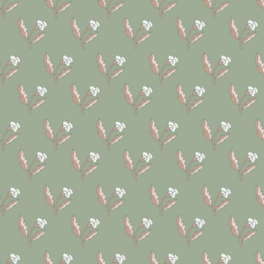 Allık ve krem sürmüş basit antika filizler. Duvar kağıdı, yatak, döşeme ve modern hediye paketi projeleri için ideal..