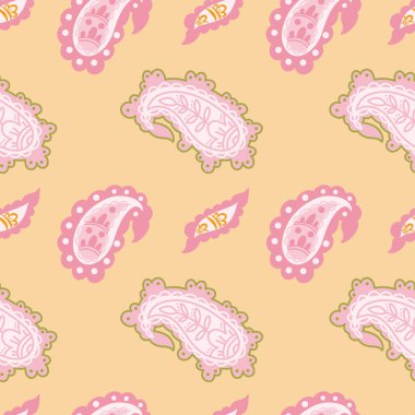 Duvar kağıdı döşeme, yatak örtüsü hediye paketi ve iç dekorasyonu için zeytin yeşili, pembe ve deniz mavisi renkte etkileyici halk süsü..