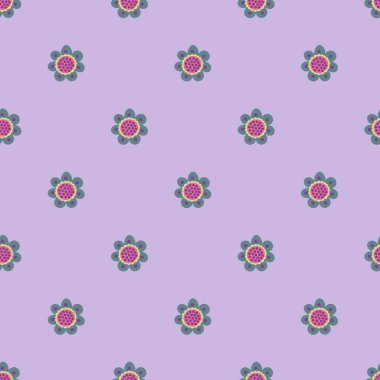 Duvar kâğıdı döşeme ve çocuk odası dekorasyonu için yumuşak zeminde leylak rengi adaçayı ve mercan çiçekleri..