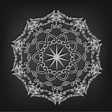 Victoria tarzı Vintage daire şeklinde