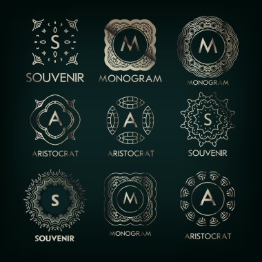 Monogram tasarım şablonları