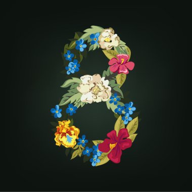 Renkli çiçek sayısı 8