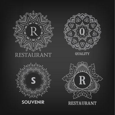 Lüks monogram tasarımlar Şablonlar / ayarla