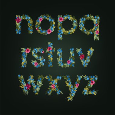 Monogram tasarımlar için küçük harfler