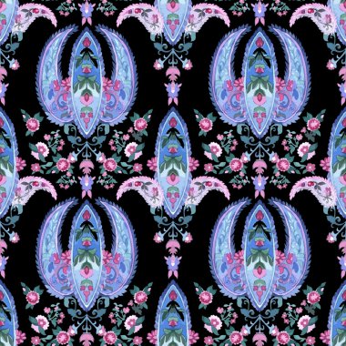 Suluboya desenli seamless modeli