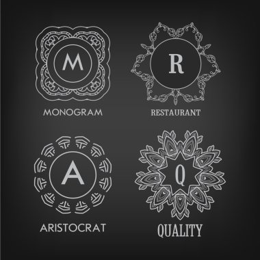 Lüks monogram tasarımlar Şablonlar / ayarla