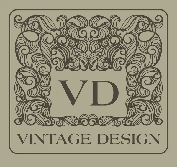 Vintage kopya alanı ile çerçeve çiçek