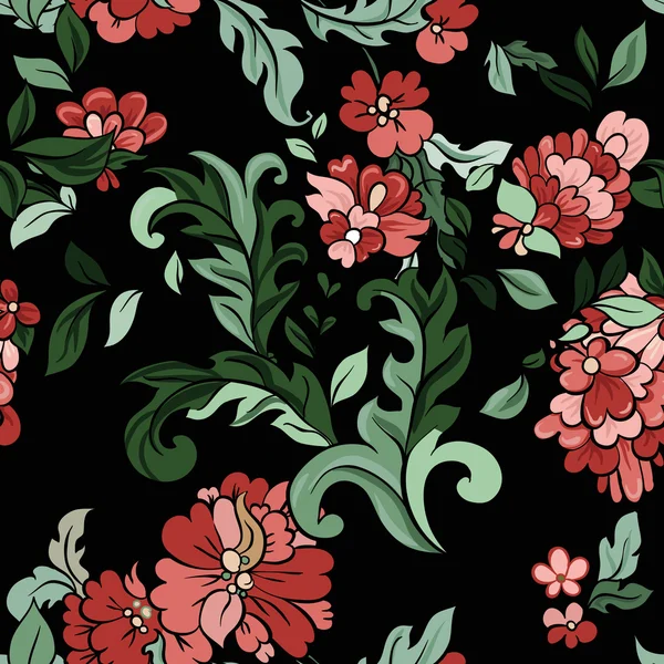 美しい花のシームレスなパターン — ストックベクタ