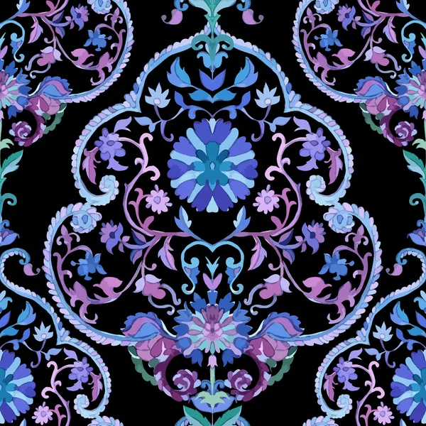 Aquarelle paisley motif sans couture — Image vectorielle