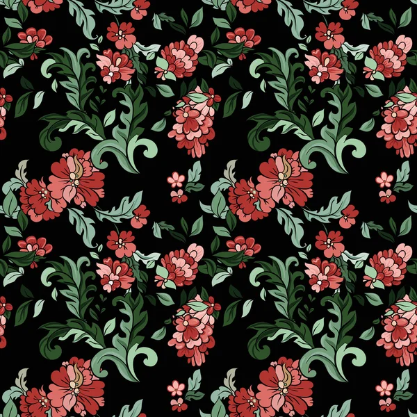 Hermoso patrón floral sin costura — Vector de stock