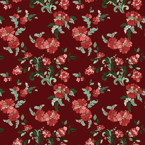 Beau motif floral sans couture — Image vectorielle