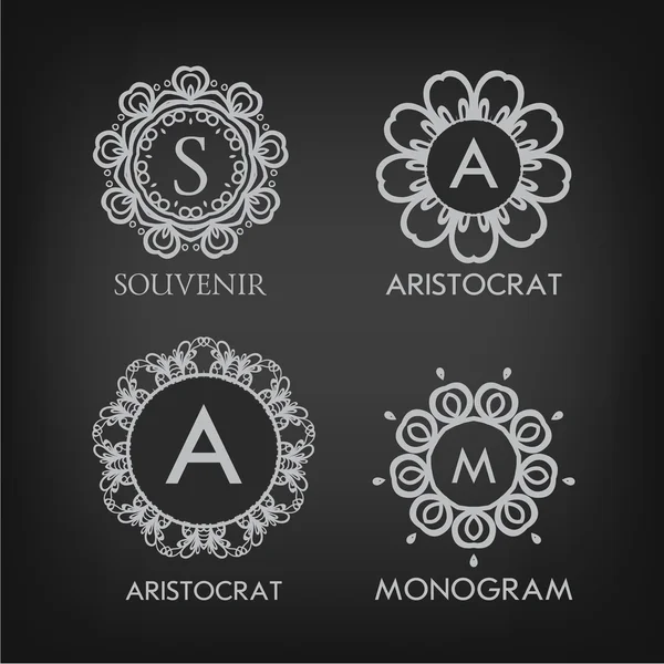 Set van luxe monogram ontwerpen Sjablonen — Stockvector