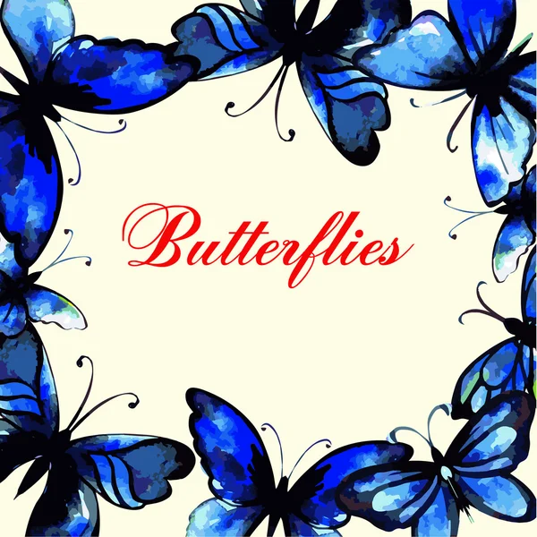 Carte papillon volant — Image vectorielle