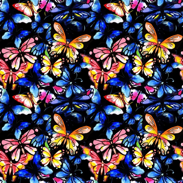 Suluboya kelebek seamless modeli