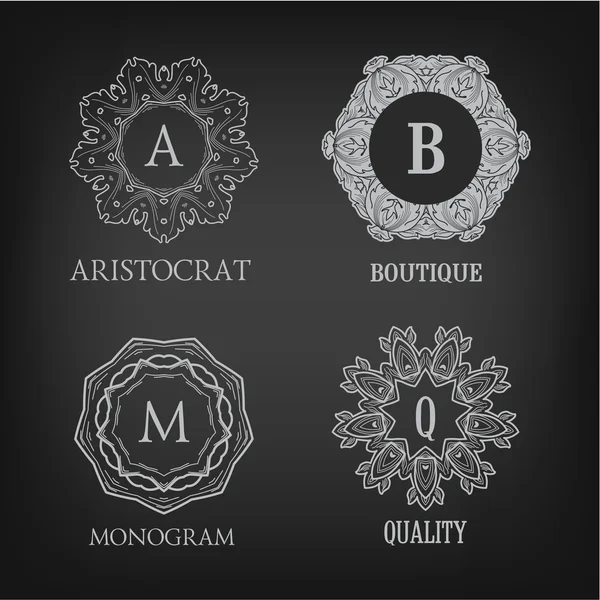 Set van luxe monogram ontwerpen Sjablonen — Stockvector