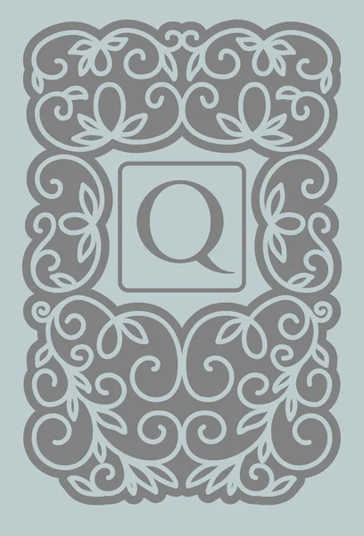 Vintage floral frame with copy space — Stock Vector