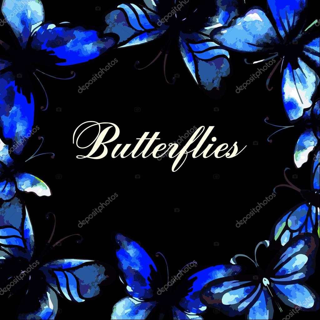 Flying butterfly card Stock Vector Image by ©Sonulkaster 91572268