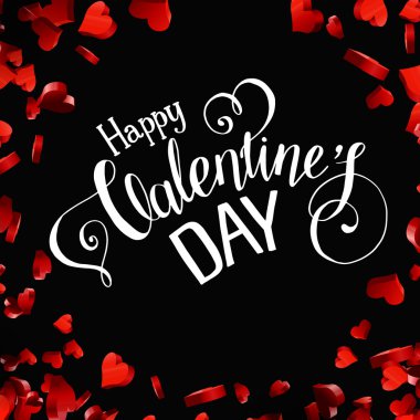 Sevgililer günü yazı tebrik kartı