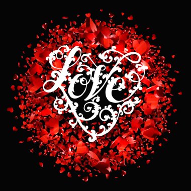 Sevgililer günü yazı tebrik kartı