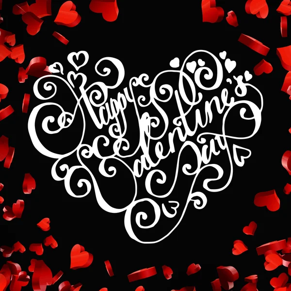 Valentine's day  lettering greeting card — Stock Vector