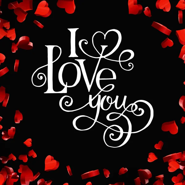 Valentine's day  lettering greeting card — Stock Vector