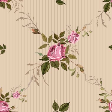 Güllerle kusursuz desen.