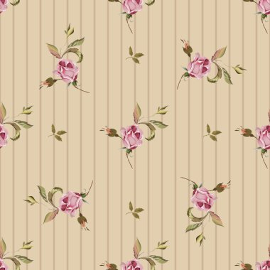 Vintage Dikişsiz desen gül