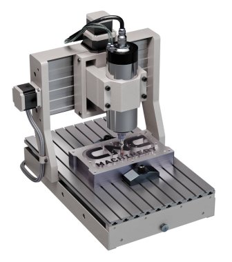 CNC Değirmen Makinesi. Endüstriyel Kavram. 3B illüstrasyon