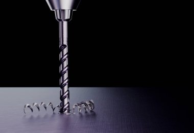 Karanlık Arkaplanda Endüstriyel Sondaj