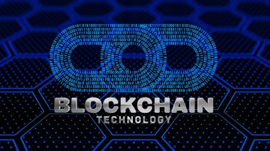 Kripto para birimi blok zinciri konsepti. 3B illüstrasyon