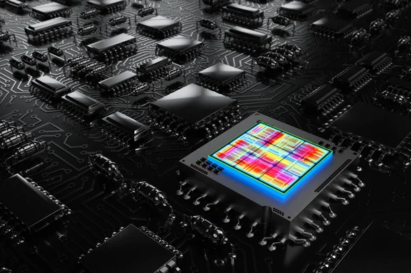 Processor Abstract Background Technology Concept Illustration — Stock Photo, Image