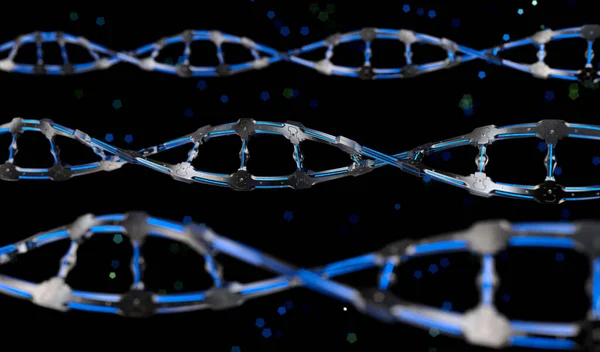 Mekanik Dna Yapısı Soyut Arkaplan Illüstrasyon — Stok fotoğraf