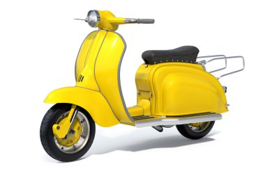 Sarı retro scooter